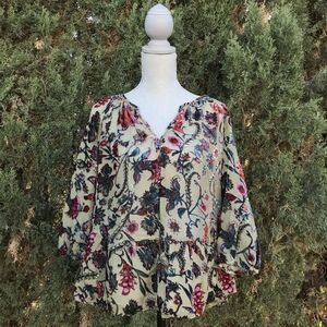 Faded Glory Velvet Blouse Women's Size Large